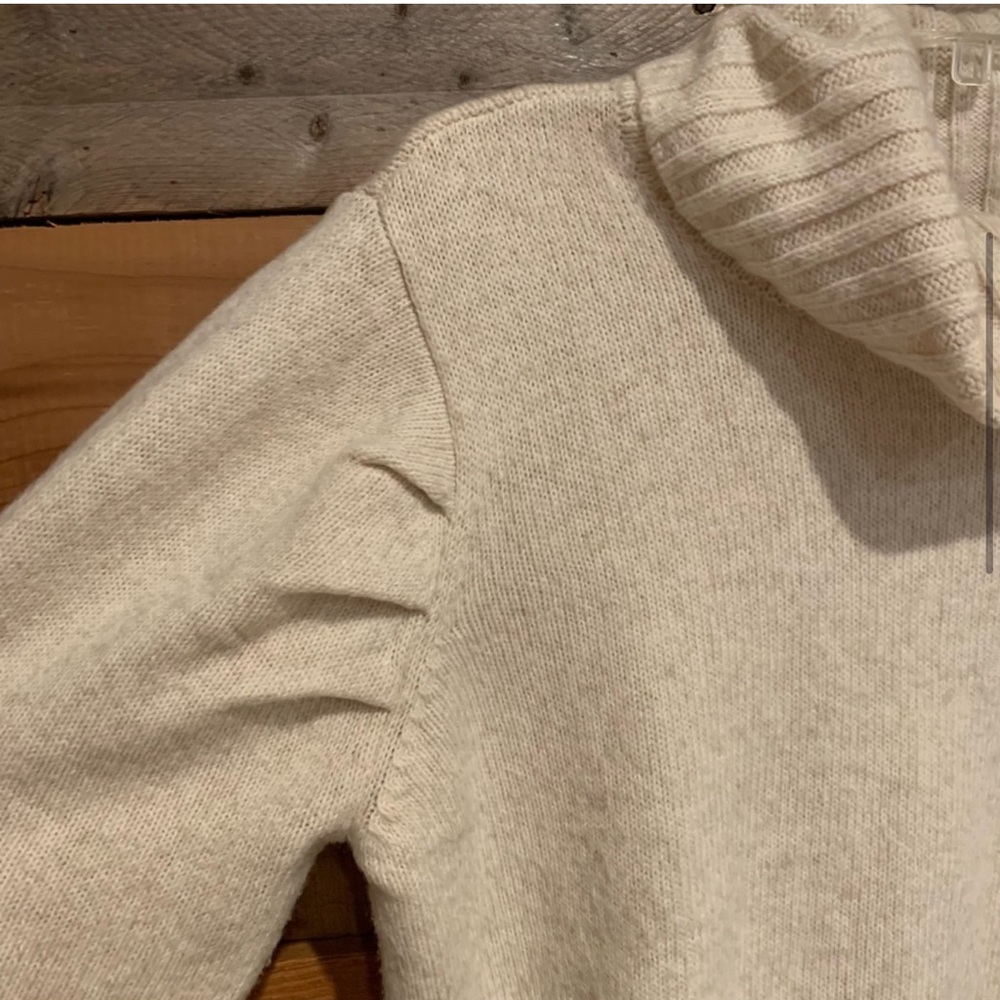 Cabi sweater style #3889 turtleneck puff sleeve pearl sweater - Picture 6 of 12